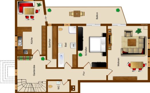 3 Zimmer Wohnung m. Balkon u. Garage in Rabenau-Geilshausen
